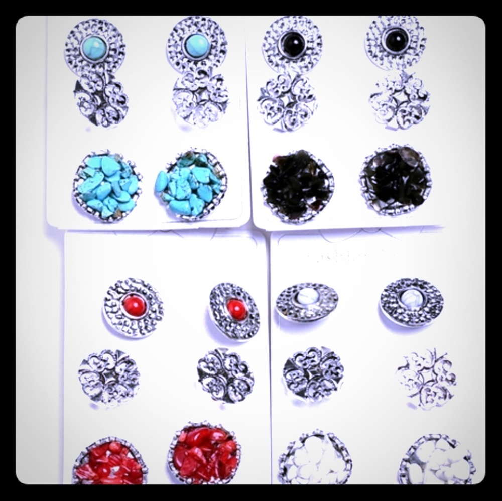 Gemstone/Druzy Earring Sets